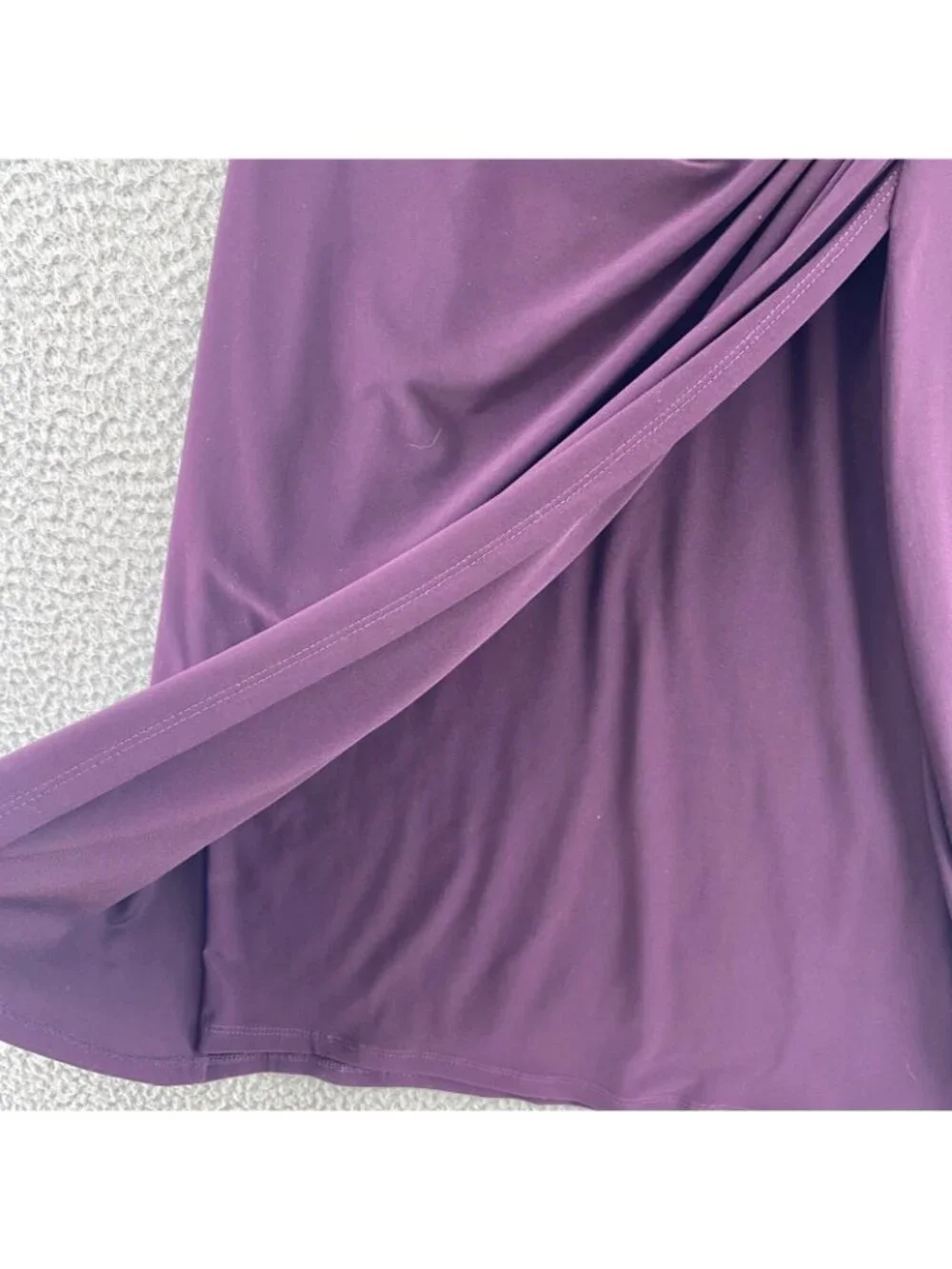Lauren Ralph Lauren Dress Womens 6 Purple Surplice Faux Wrap 3/4 Sleeve Bodycon - Picture 5 of 11